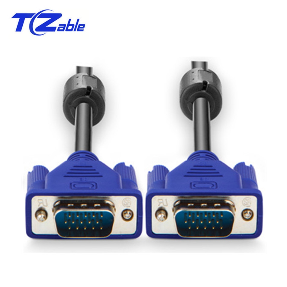 VGA Cable 1.5M 3M 5M 10M 1080P For Computer Monitor Extension Cable VGA Wire HD 15 Pin Male to Male VGA Copper Line
