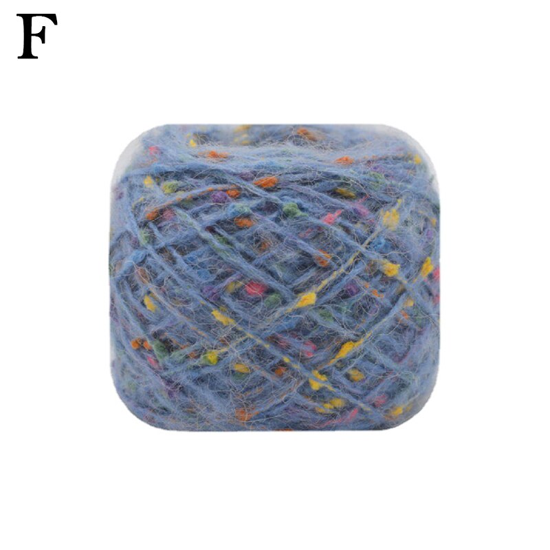 50g/ball Dotted Mohair Yarn Hand Knitting Wool Woven Crochet Soft Sweater Colorful Yarn Skin-friendly Baby Children Scarf Thread: F
