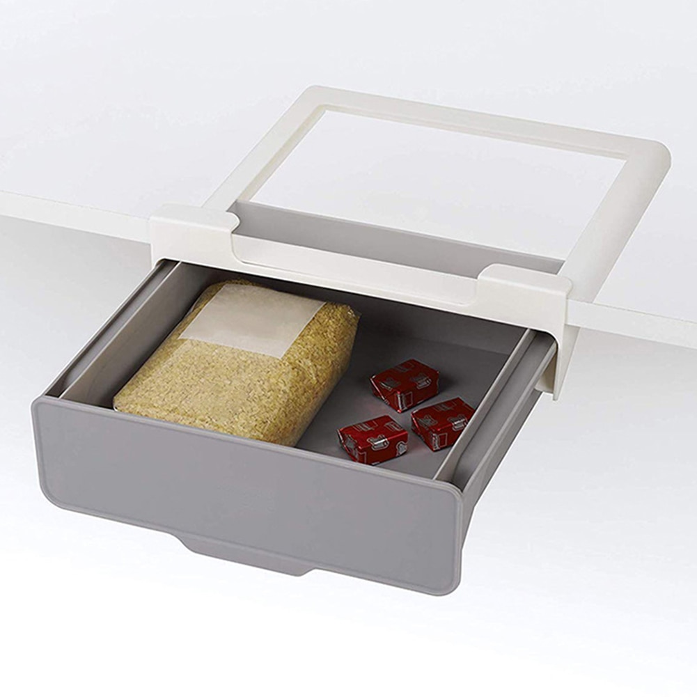 Kitchen Refrigerator Partition Layer Organizer Slide Storage Rack Shelf Drawer Space Saver Kitchen Organizer Adjustable