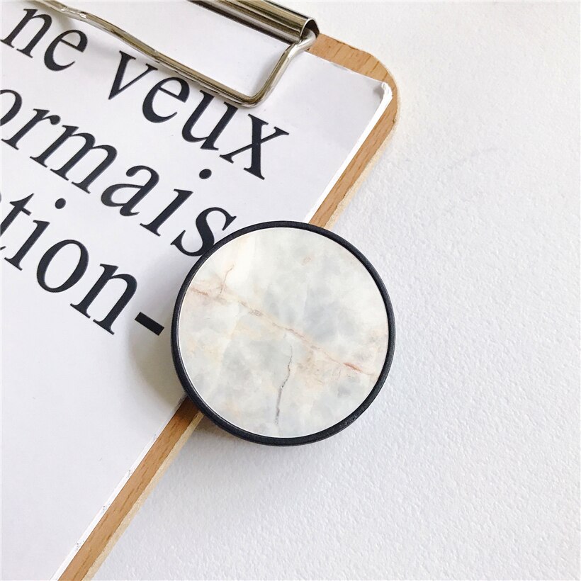 Glänzend Beliebte Marmor Ausbau Telefon Stehen Griff Finger Rring Unterstützung Anti-Herbst Runde Faltbare Handy Halter für iPhone 11: style 12