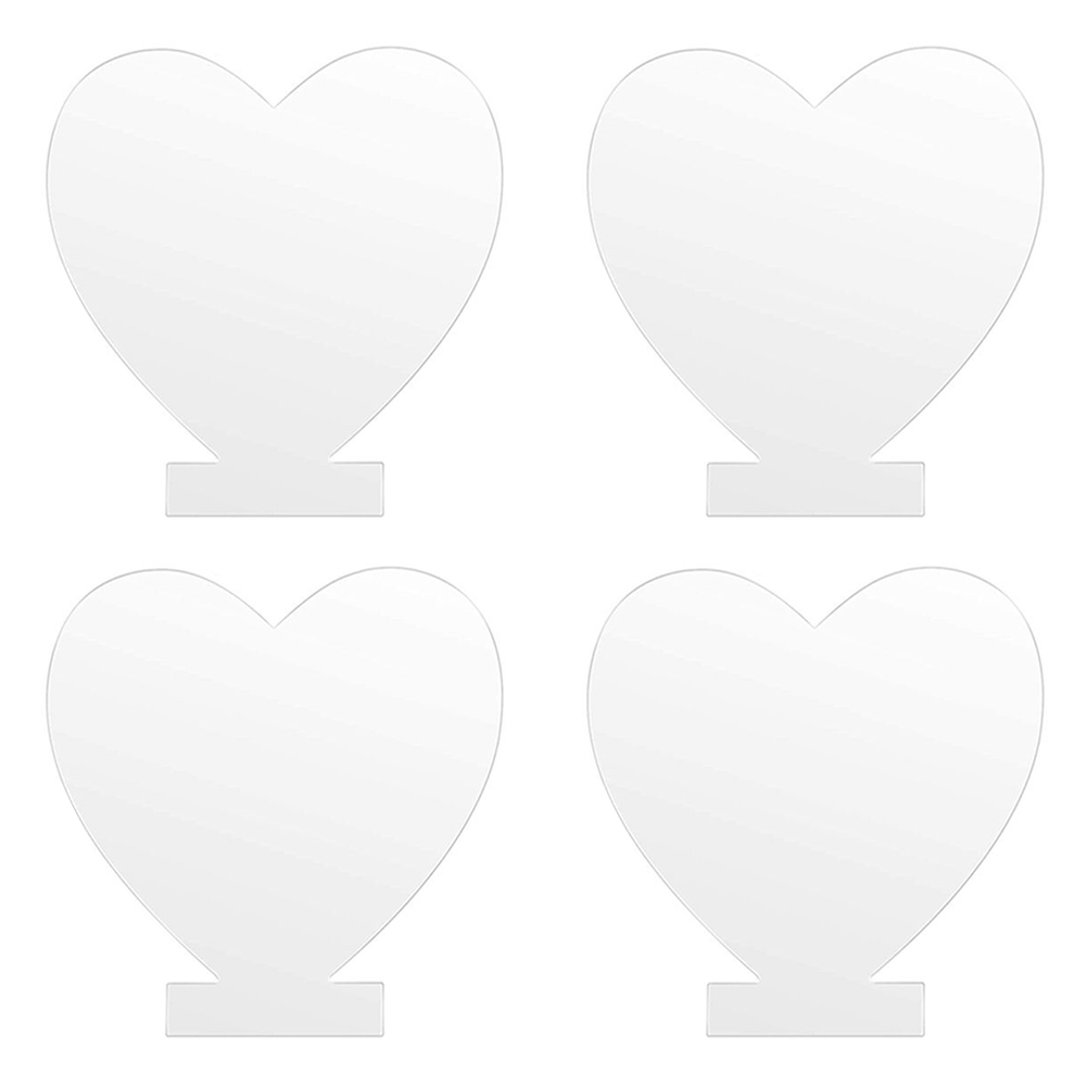 4pcs/pack Sign Craftsmanship Led Light Sheet Board Transparent DIY Display Decorative Thickened Acrylic Plate Easy Use Party