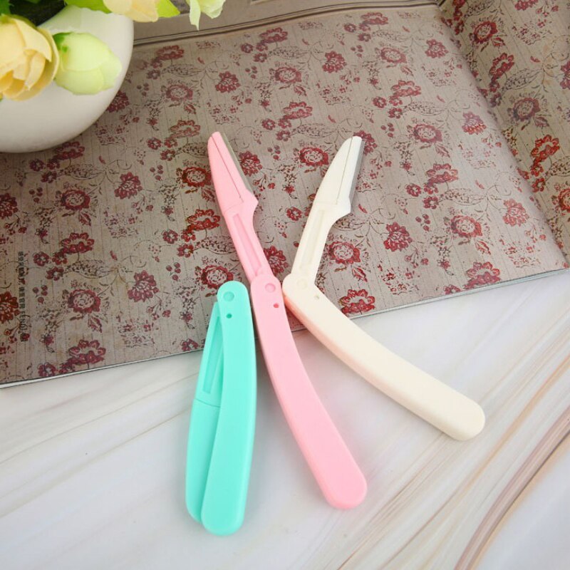 3pcs Facial Razor Eyebrow Brow Shaper Trimmer Face Bikini Hair Removers Safe Painless Portable Makeup Tools