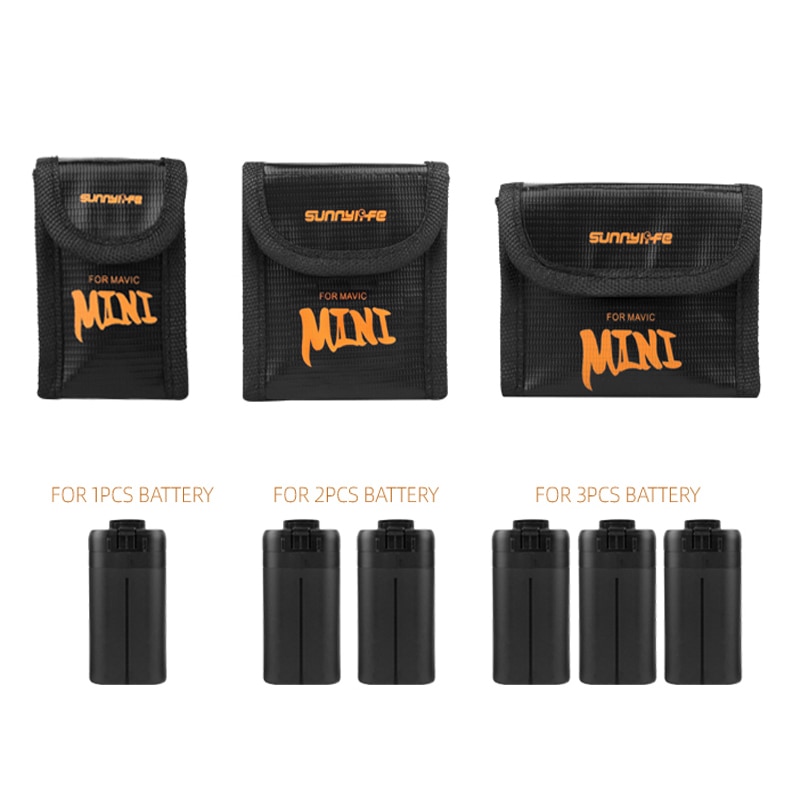 Batteri opbevaringspose til dji mavic mini lipo sikker taske varmebestandighed eksplosionssikker strålingsbeskyttelsespose til dji mavic mini