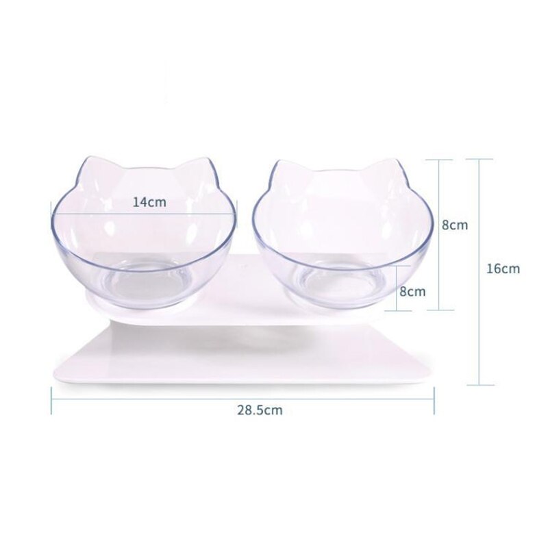 Cuenco de agua para perros y gatos, plástico antideslizante para alimentador, suministros de productos, doble protección del cuello con soporte, Alimentación de Mascotas, 1 Uds.