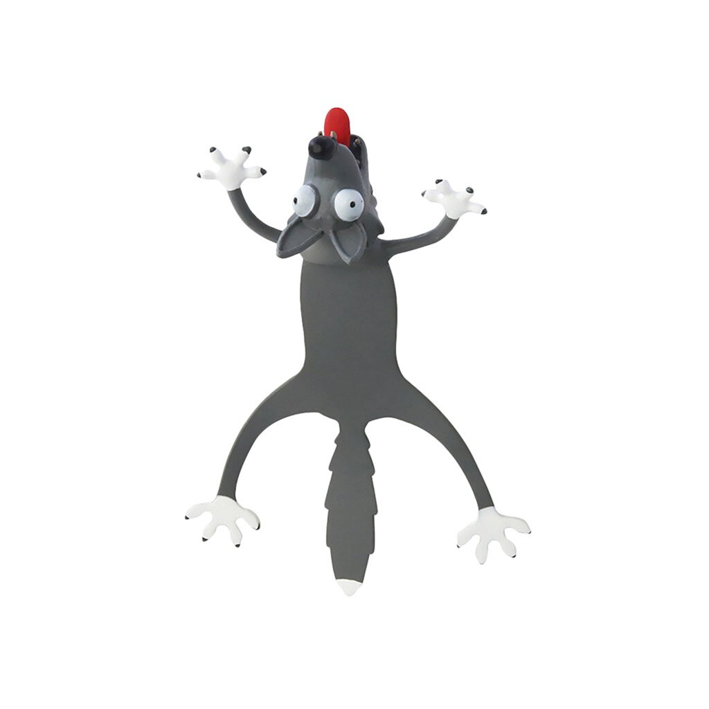 Marcapáginas para libros, marcapáginas 3D estéreo Kawaii con dibujos de animales, para estudiantes, suministros escolares: B