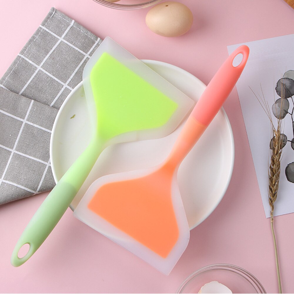 Non-stick Silicone Cooking Beef Egg Kitchen Scraper Wide Pizza Spatula Kitchen Cake Baking Scraper Home Cookware Kitchen Tool
