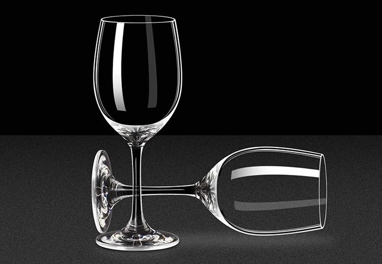 2 Stks/partij 350Ml Kristallen Wijnglas