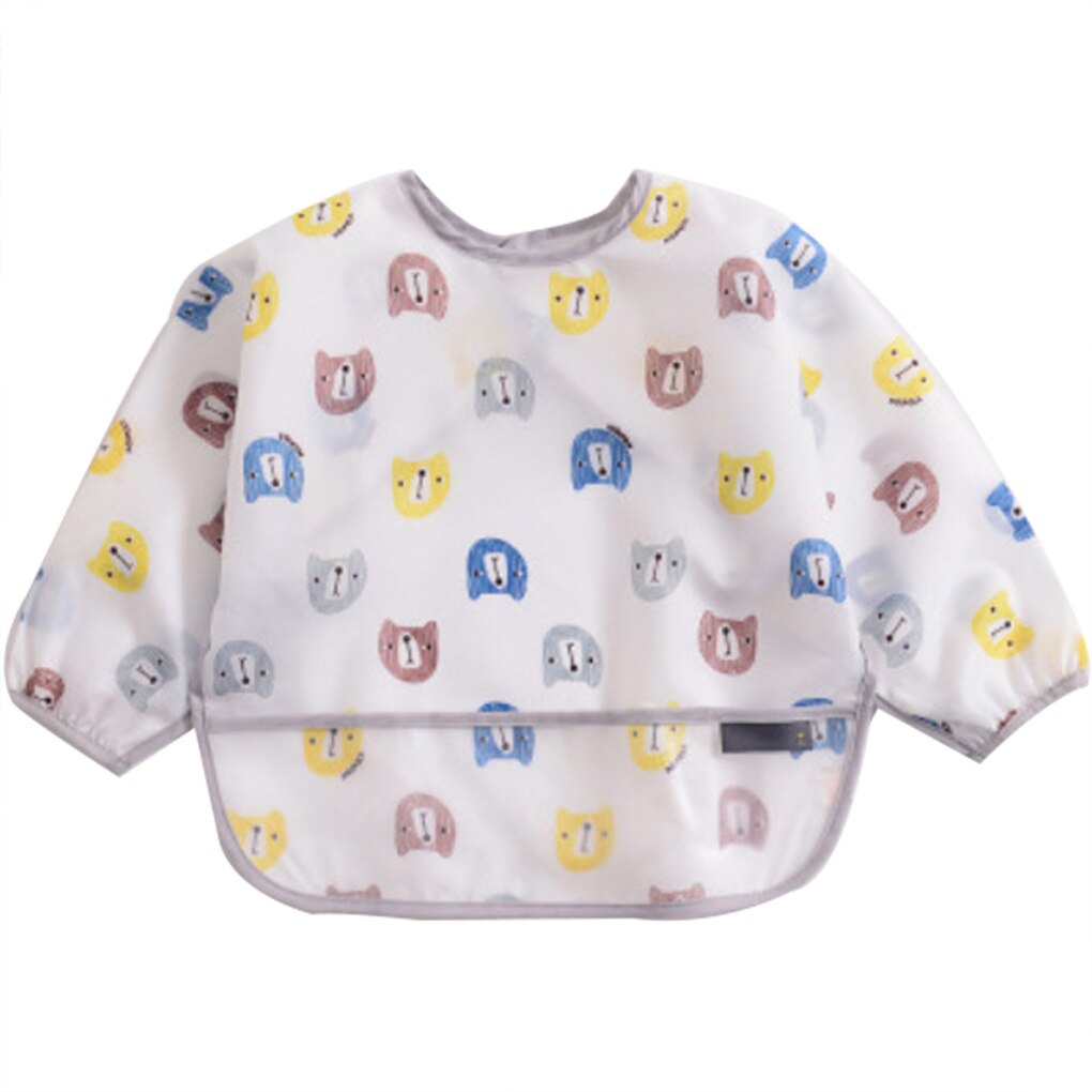 Baby Slabbetjes Jongens Meisjes Baby Tops Waterdichte Cartoon Lange Mouw Unisex Peuter Kleding: NO.1 / S