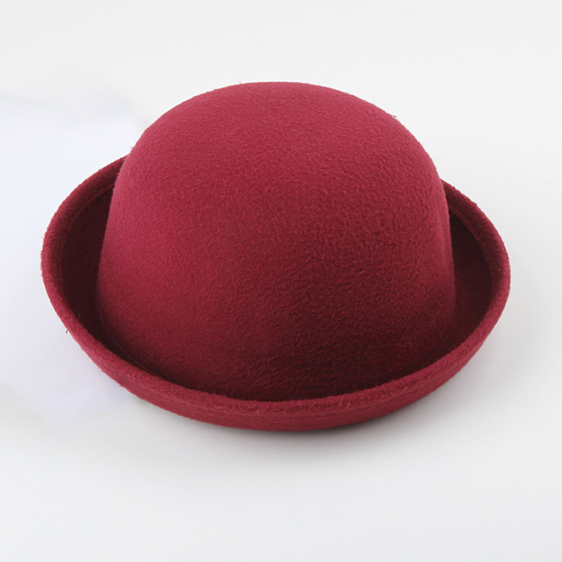 Sombreros de fieltro de lana para mujer, gorro cálido Retro Vintage con estampado de animales, no deformadas, de otoño e invierno,