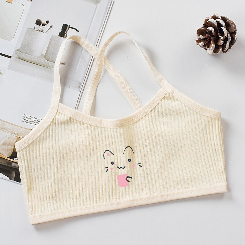 Biustonosz dla bielizna dla dziewcząt topy dla nastolatków bielizna dla dzieci sportowe biustonosze dla dzieci Undies podkoszulek 7-14T nastoletnie dziewczyny odzież: 3