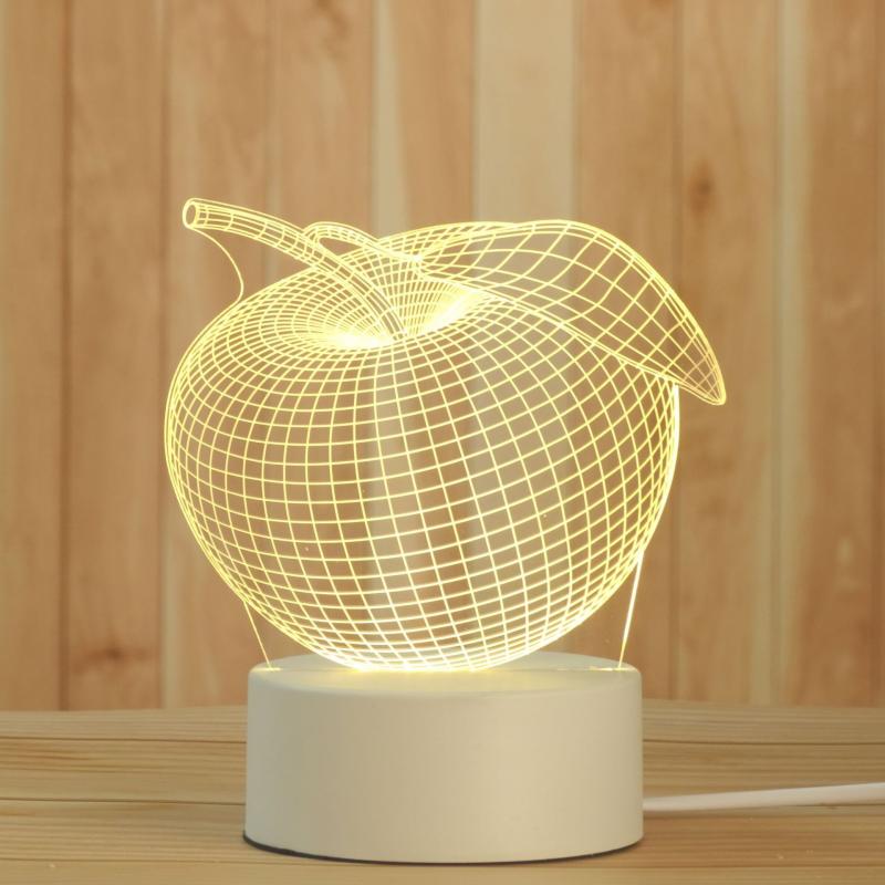 Love Pattern Acrylic 3D Night Light Pattern Acrylic LED Night Light Various Styles Bedroom Mild Light