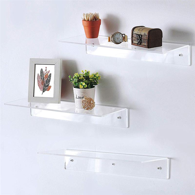 Transparant Acryl Opbergrek Muur Gemonteerde Plank Display Stand Desktop Organizer Houder voor Model Schoenen met Schroeven