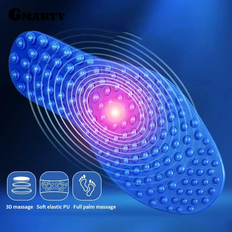 Placa de pressão do dedo massagem palmilha aliviar a fadiga do pé sapatos palmilhas homem mulher sapato almofadas esportes macios sapatos casuais sola 1 par