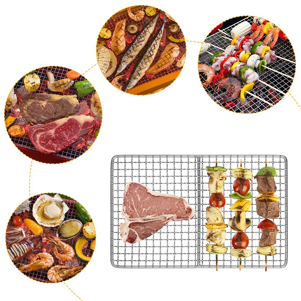 Titanium Grill Plaat Ultralight Barbecue Rack Bbq Gaas Bakken Braden Cooling Netto Plaat Voor Outdoor Camping Backpacken