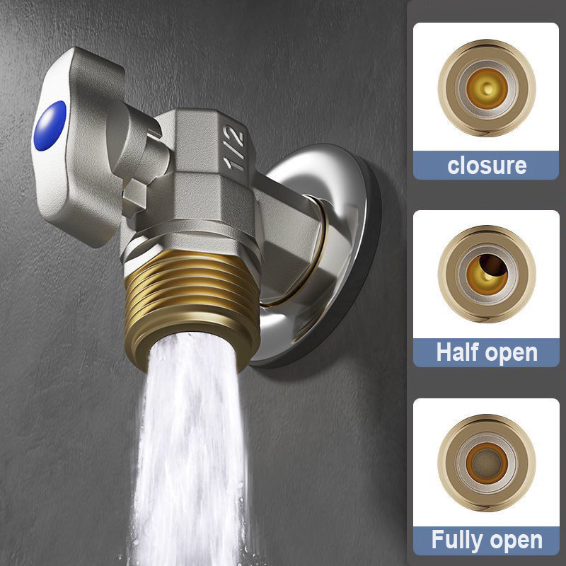 Brass and cold water inlet ball valve G1/2" bathroom kitchen sink stop valve toilet connection water pressure regulator