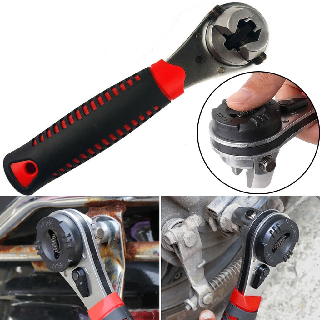 Handheld Spanner Ratelsleutel Multifunctionele Verstelbare 6-22 Auto Reparatie Home Convenienve Gereedschap # Js5