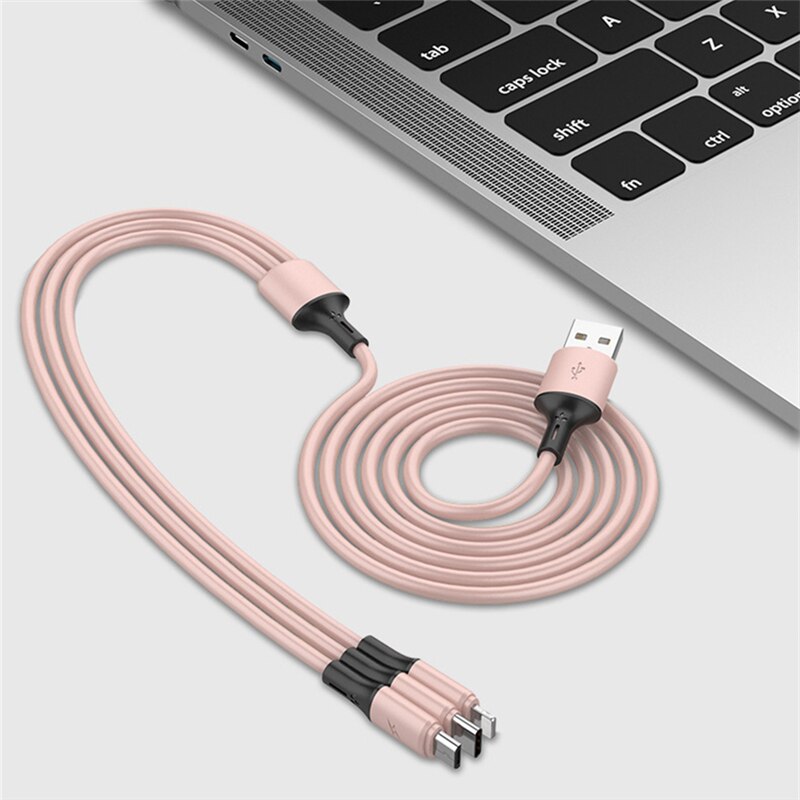 Uniwersalny kabel ładujący USB 3 w 1 dla iPhone 8 X XS Samsung LG Huawei Xiaomi OnePlus OPPO android telefon USB ładowarka kabel 1.2m