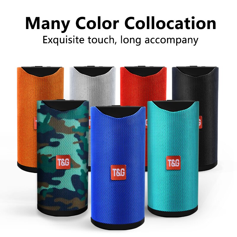 TG113 Portable Bluetooth Wireless Speakers Waterproof Stereo Column Outdoor Loudspeaker Speaker with FM Radio MP3 Bass Sound Box