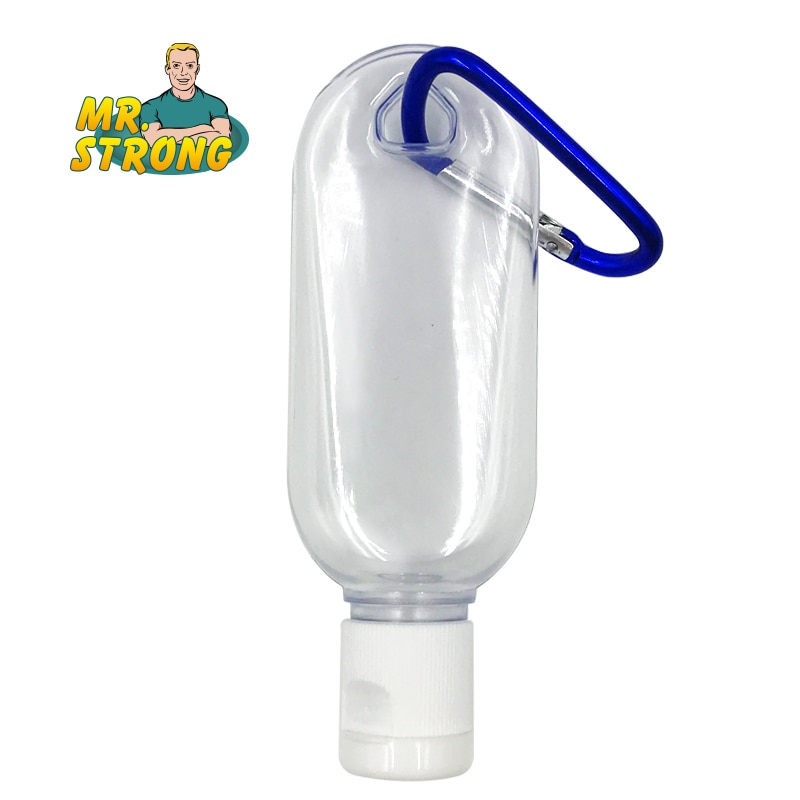 10 st/lot 30ml 60ml tomma påfyllningsbar flaska med nyckelring resa genomskinlig plast parfym min lilla flaska