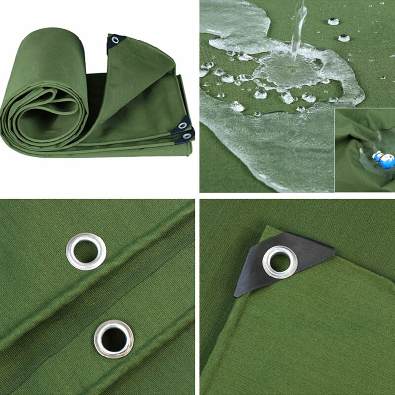 Donker-Groen Zeildoek Organische Siliconen Canvas Tuin Pergola Cover Outdoor Camping Tent Luifel Zeil Boot Truck Regendicht Doek