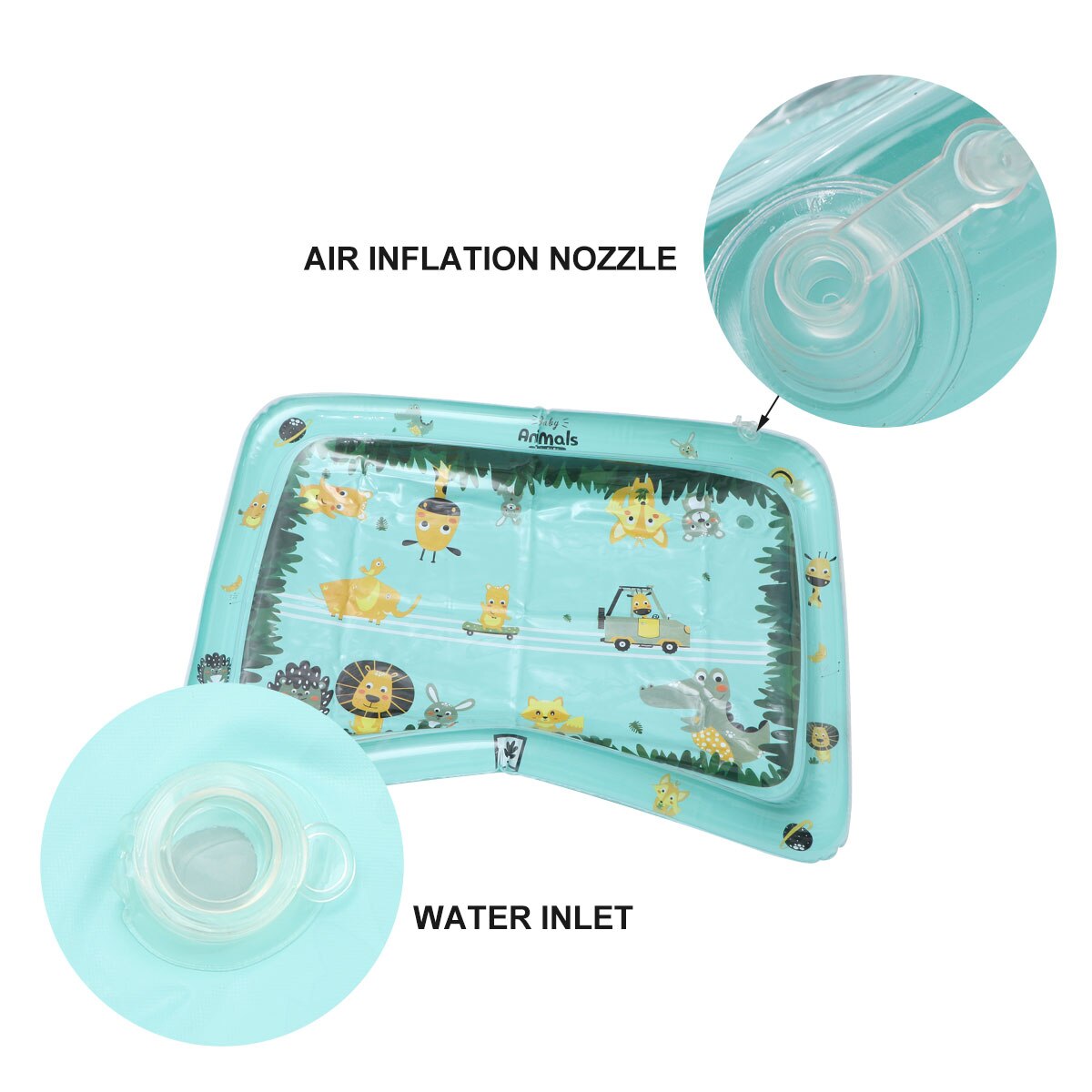 1 Set Van Opblaasbare Water Pad Cartoon Zomer Klopte Pad Swatting Kussen Voor Baby Peuters Met Inflator