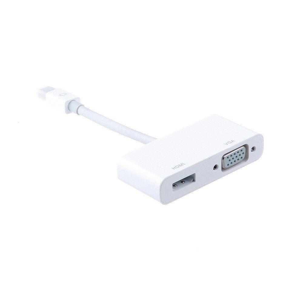 Zihan Mini Displayport Thunderbolt-Naar-vga & Hdmi Adapter Kabel 2 In1 Voor Apple Macbook & Air & Pro & imac
