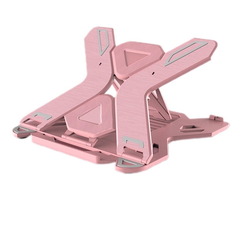 Laptop Stand with Phone Holder - Foldable Computer Lift with 360 Rotating Swivel Base - Adjustable Portable Mac Book Stand for D