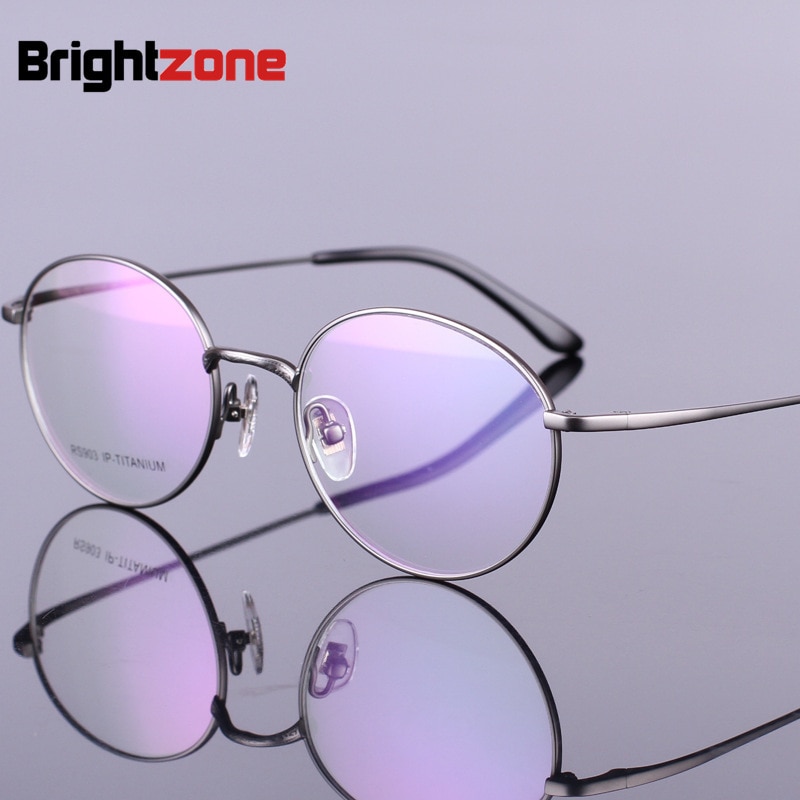 Monture De lunettes en titane pur, ovale, ronde, pour lunettes optiques, myopie, Prescription,