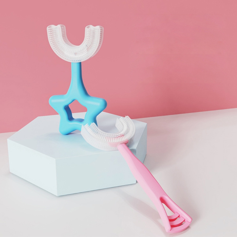Kinderen U-vorm Tandenborstel Siliconen Training Tanden Reinigen Hele Mond Teethbrushes Voor 2-12 Jaar Kinderen