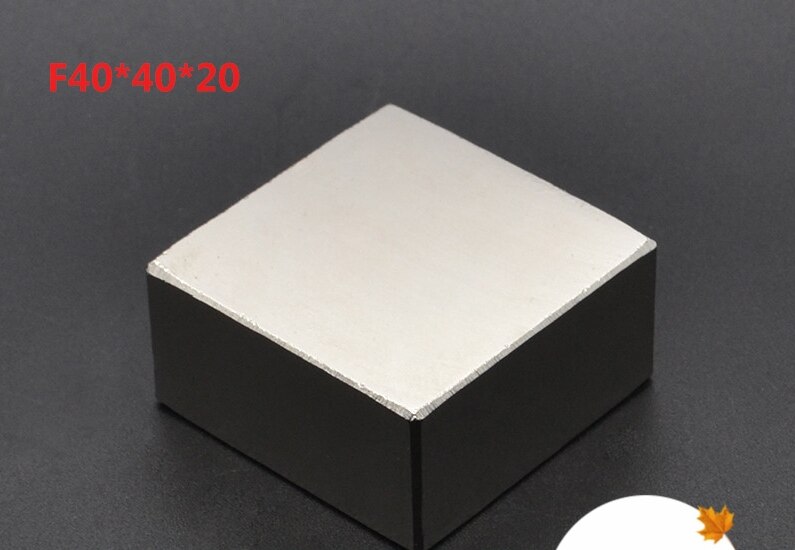 2PC 40mm x 40mm x 20mm N52 Krachtige Sterke Rare Earth Blok NdFeB Magneet 40*40*20 40x40x20 Neodymium Magneet