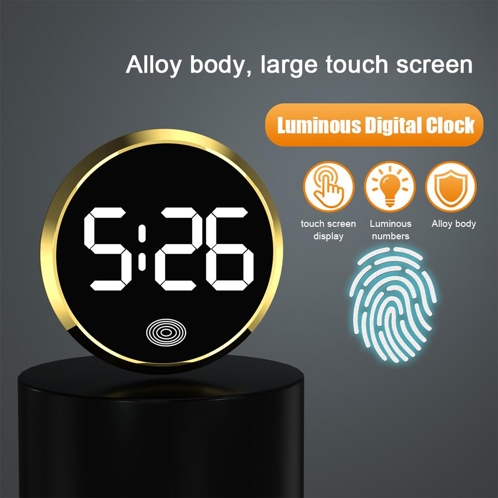 Reloj Digital luminoso LED para coche, Mini relojes digitales adhesivos internos, adorno para coche, accesorios para coche