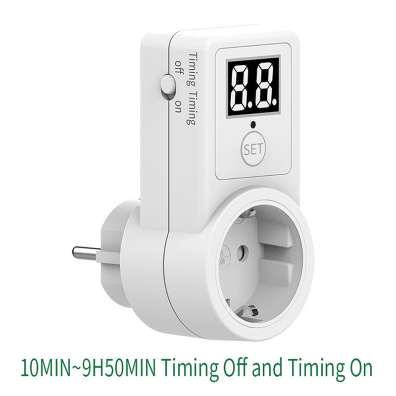 EU Plug Countdown Switch Two Digit Display Countdown Timer Time Control Telephone Battery Electric Vehicle Charging 10A 50Hz