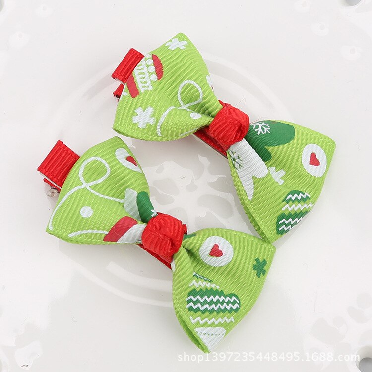 Anneau élastique pour cheveux, 2 pièces/ensemble, accessoires de cheveux de noël pour enfants, bande en caoutchouc, serre-tête pour filles: NO.9