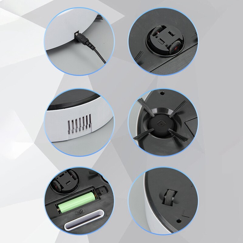 Smart Robot Vacuum Cleaner 2-In-1 Robotic Vacuum and Mop Combo Super-Thin Quiet for Pet Hair Hard Floor Low Pile Carpet