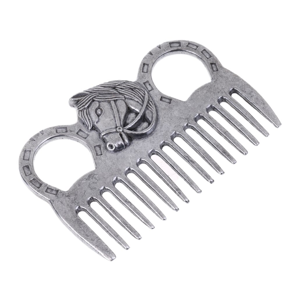 Premium Stainless Steel Pony Horse Grooming Comb Currycomb Equestrian Tools