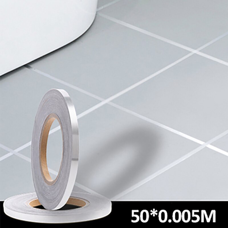 1 rol woningdecoratie afdichtingsfolie tape waterdicht goud zilver diy koperfolie strip muursticker vloernaadsticker.