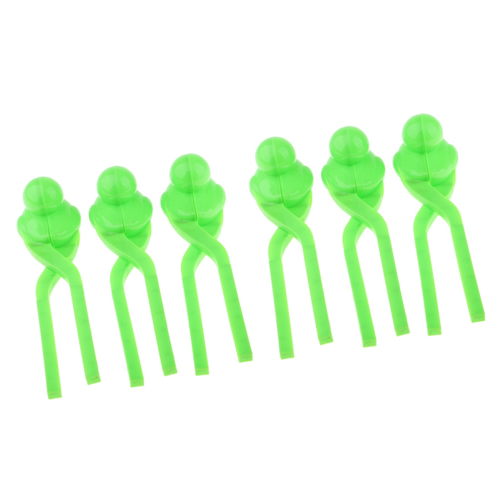 6 X Adorable Duck Shape Snowball Clips Children Snow Fight Game - Green