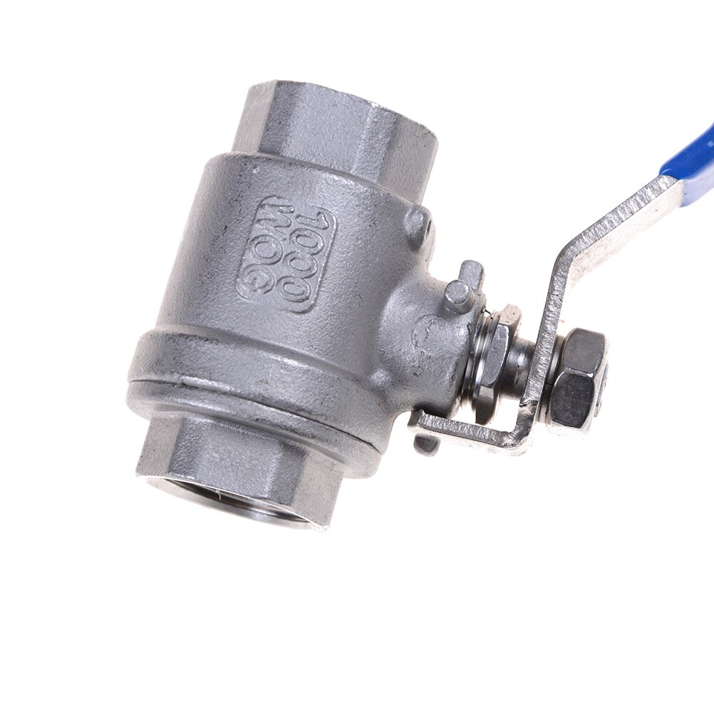 1/2'' Ball Valve Full Port Plumbing Fixing Female NPT Threaded SS 304 Stainless Steel Vinyl Handle WOG1000