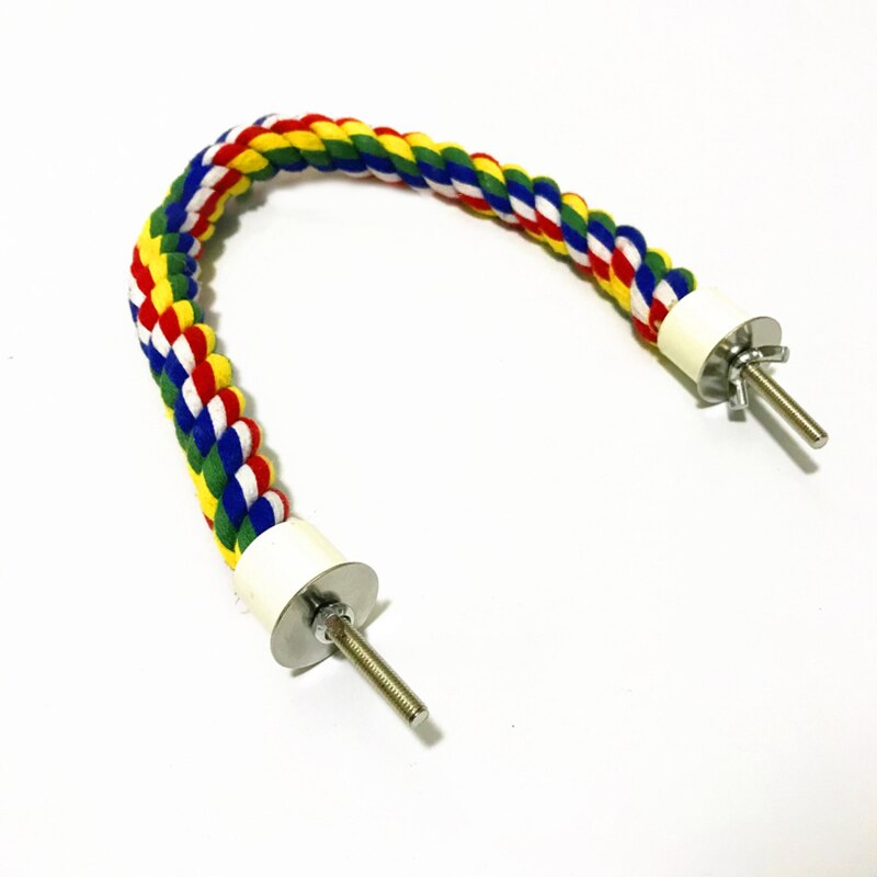 Juguetes para pájaros colgantes Multicolor, cuerda elástica para pájaros, Calopsita, accesorios para loros,