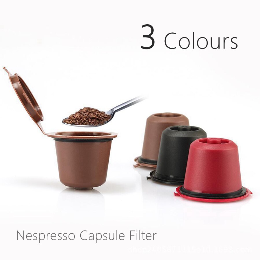Kaffekapsel 3-- pak genanvendelig filterkop til nescafe nespresso genopfyldelige hætter filterkurve pod