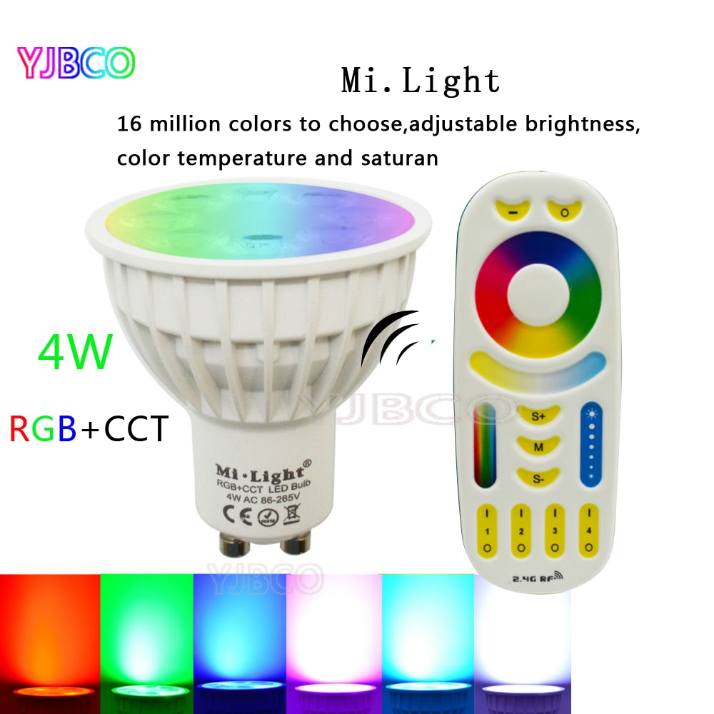 Miboxer Led Lamp GU104W Dimbare Led Lamp Licht Rgb + Warm Wit + Wit (Rgb + Cct) spotlight Indoor Woonkamer, AC86-265V