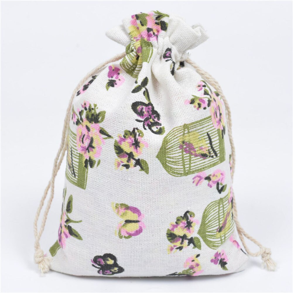 Katoenen Canvas Tas Cartoon Tas Pocket Tasje Thee Bag Afdrukken