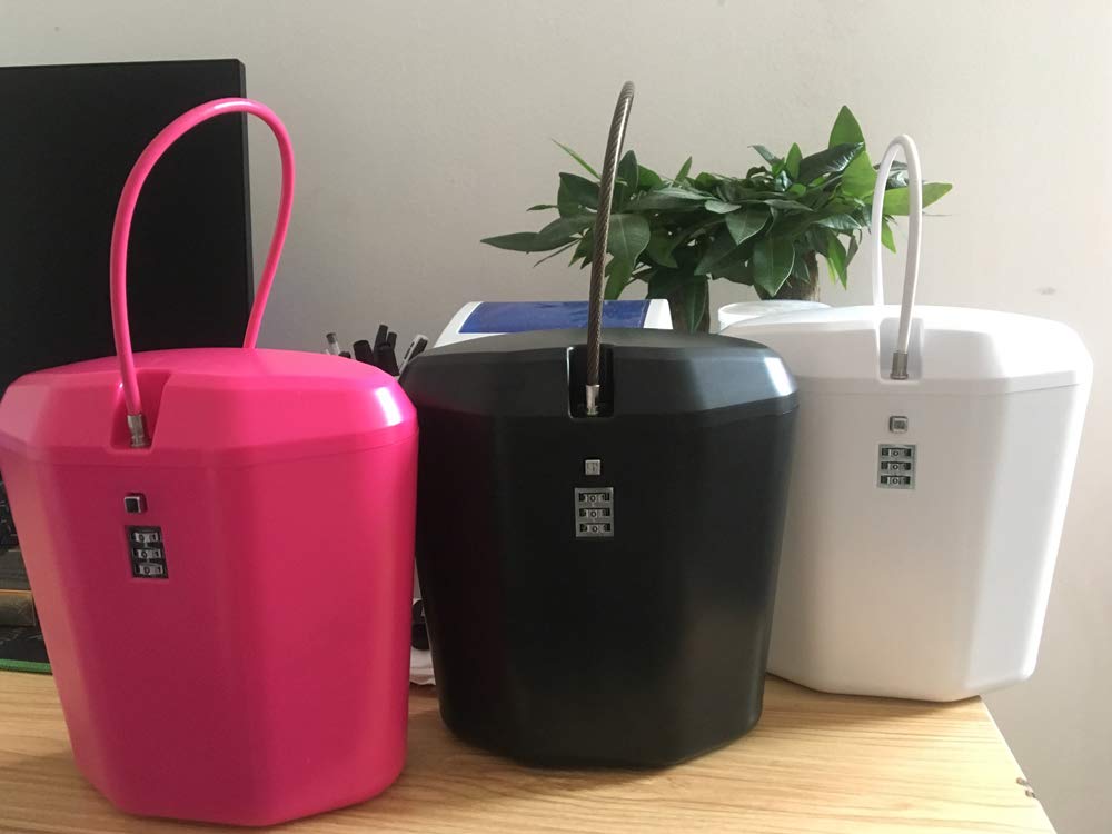 Caja de bloqueo de código de contraseña portátil de playa con línea antirrobo, candado de seguridad, caja de almacenamiento con llavero de Teléfono de deportes para interiores y exteriores