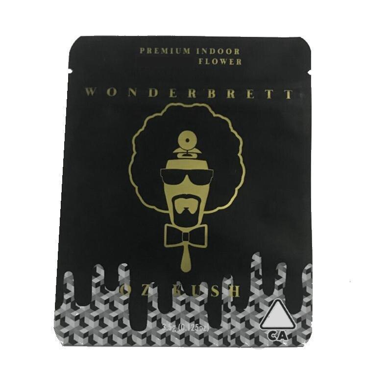9 Types Wonderbrett Bags 3.5g Soft Touch Skin Mylar Bags Oz Kush Black Orchid Childproof Smell Proof Bags Cookies Bag For Dry He: oz kush