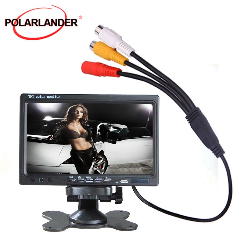 Kleur TFT LCD met 2 Kanalen Video LCD digitale scherm 7 inch auto monitor auto monitor voor parkeerhulp camera VOOR VERKOOP