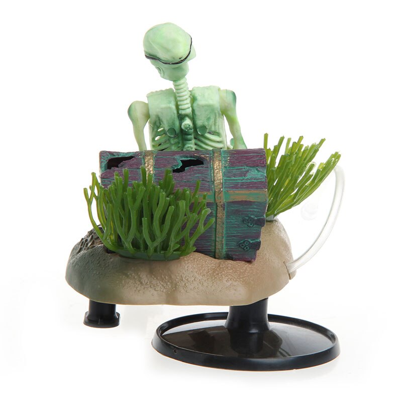 Drunk Skeleton Fish Tank Ornament Aquarium Air-operated Landscape Decoration