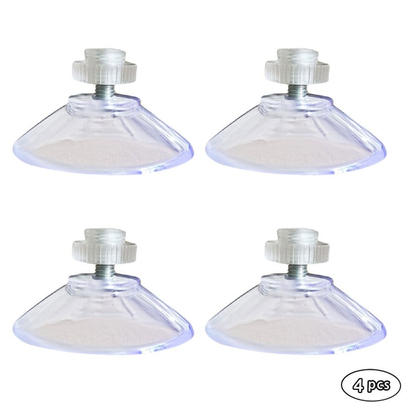 Ventosas con rosca M4 de 40mm con tuerca moleteada, gancho de almacenamiento de tornillo de copa de succión transparente para cocina y baño, herramientas para el hogar, 4 Uds.