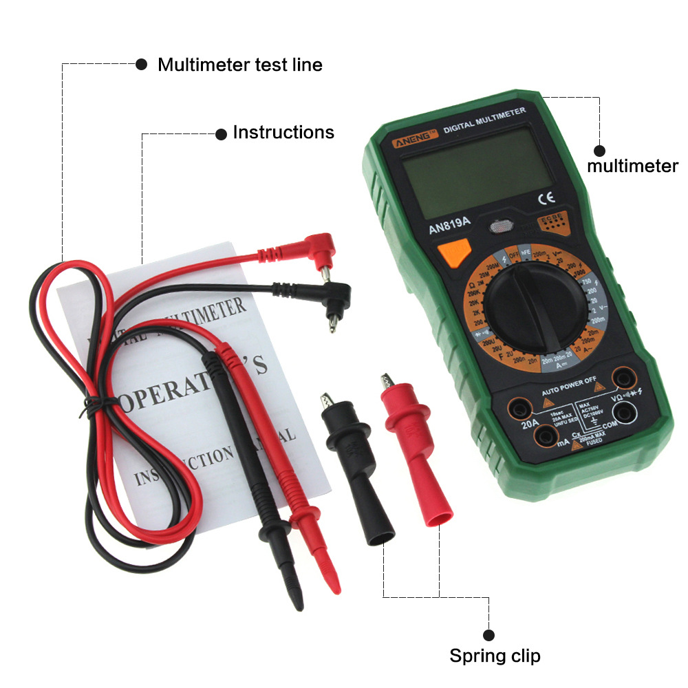ANENG AN819A Digital Multimeter esr meter true rms digital multimeter tester voltmeter battery tester multimetro richmet