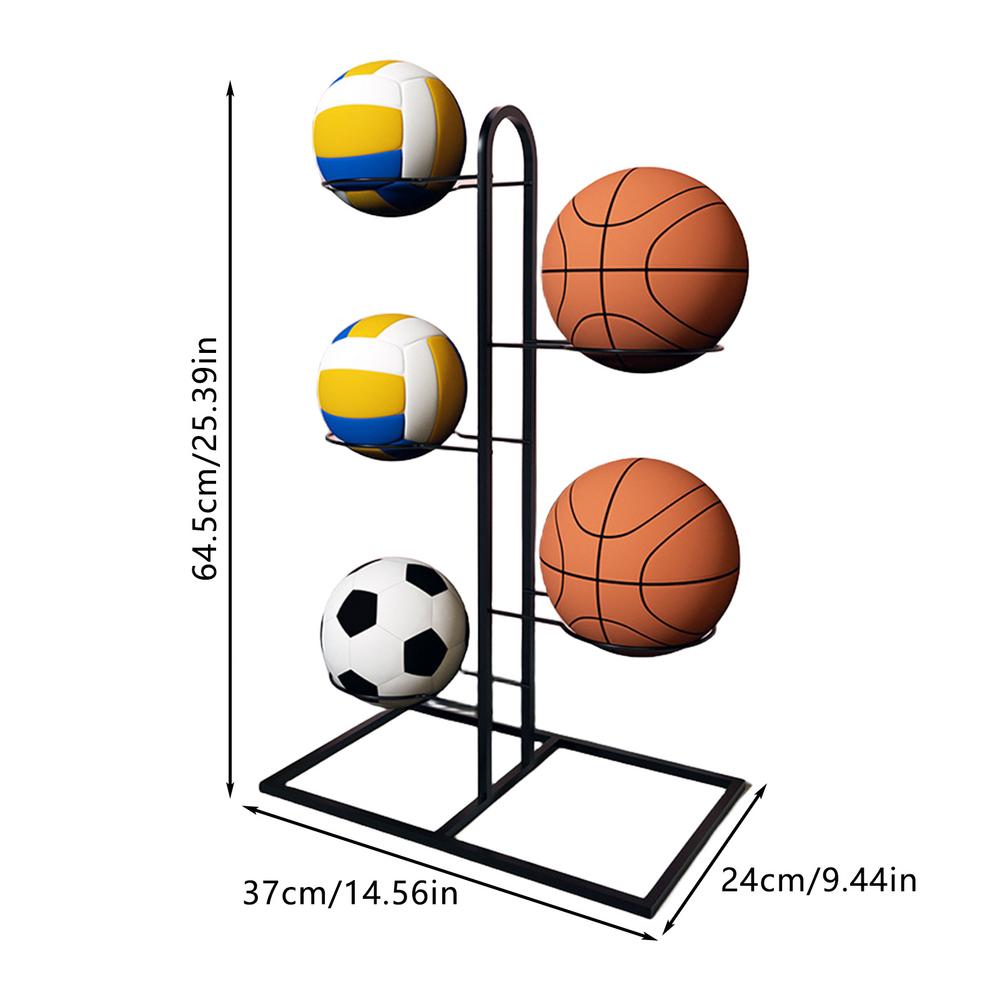 Indoor Children Basketball Storage Rack Put Ball Football Storage Basket Placed Rack Kindergarten Volleyball Stand Holder Space: Beige