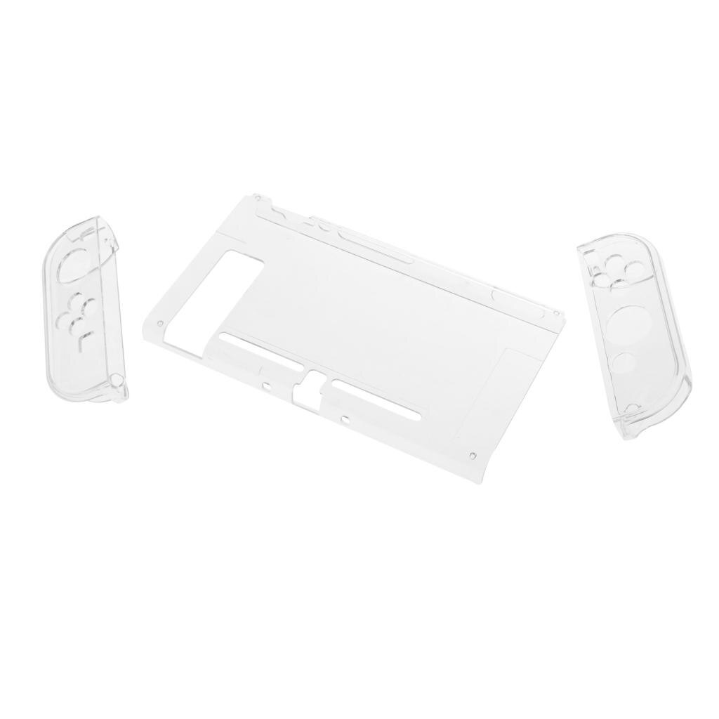 Funda rígida transparente con agarre para Nintendo Switch, carcasa de cristal transparente, a prueba de golpes y arañazos: Clear